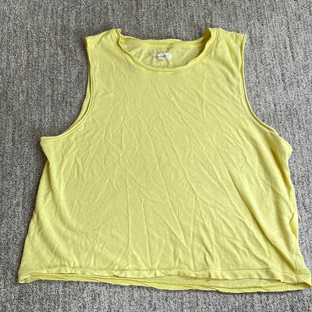 Madewell bright yellow muscle tank